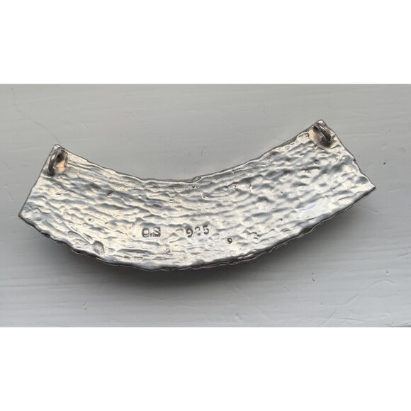 Orit Schatzman Signed Sterling Silver 925 Designer Breastplate Pendant Israel - Picture 5 of 7